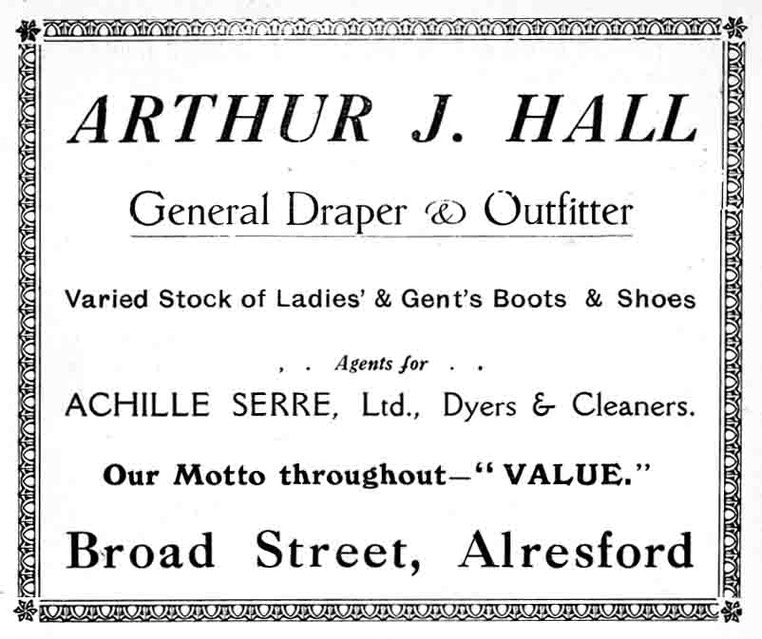 ARTHUR J. HALL - Draper & Outfitter