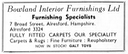 BOWLAND INTERIOR FURNISHINGS [2]