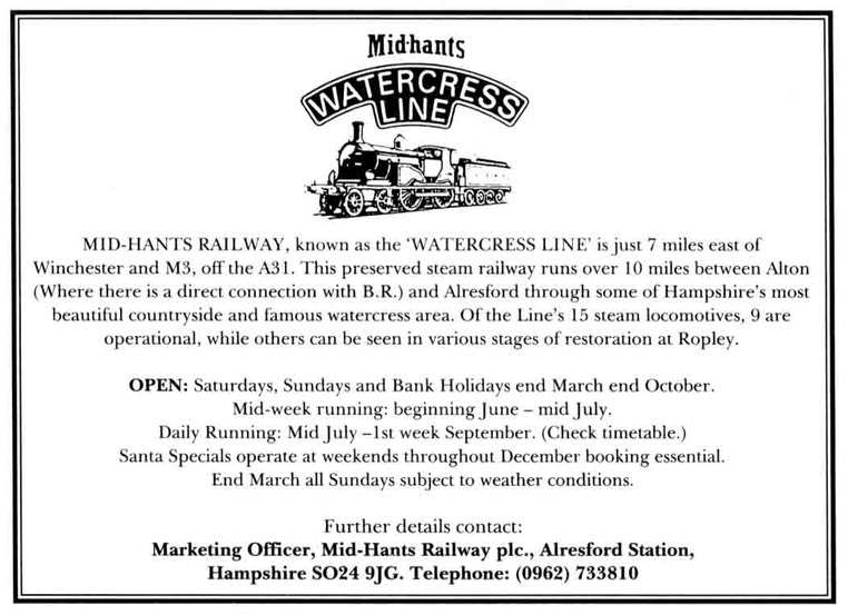 MID-HANTS WATERCRESS LINE